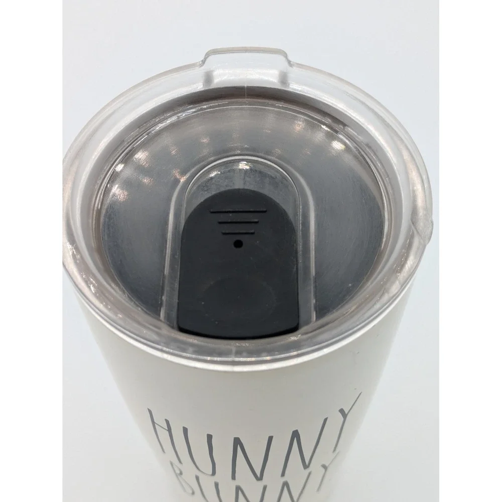 Rae Dunn Stainless Steel Insulated White 17oz Hunny Bunny Travel Coffee Tumbler